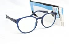 Foster Grant Blue Light Reading Glasses with Case JOEY NVY BLAF - Choose Diopter