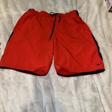 Nike Men's 9" Standard Diverge Short/Volley Swim Shorts Red Size: Large