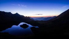 Landscape mountains nature water low Custom Gaming Mat Desk