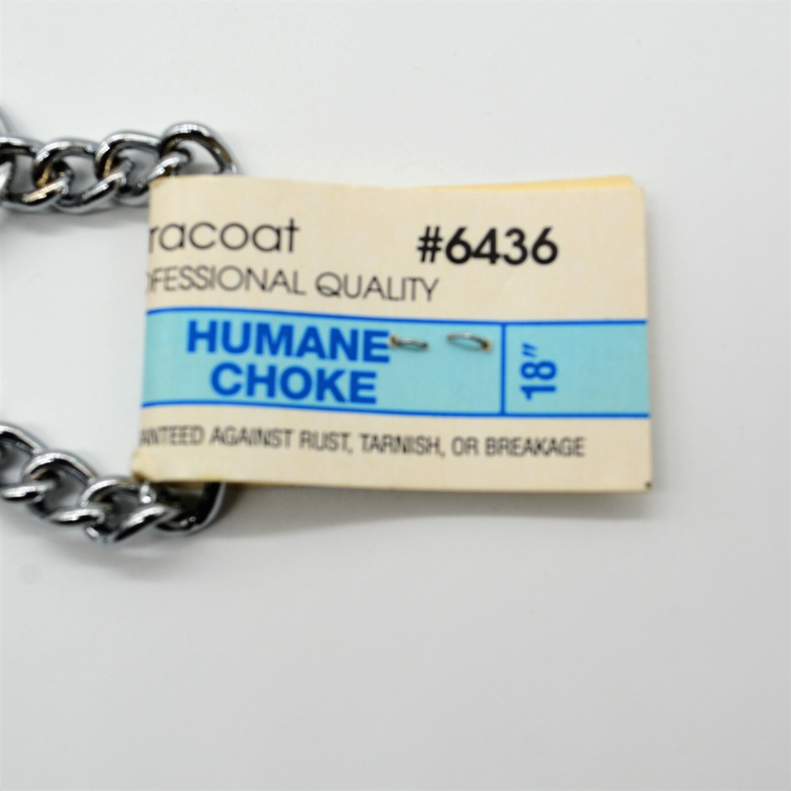 Ultracoat Humane Chain Choke Dog Training Collar 18" Light Weight Made