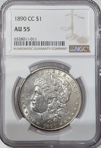 1890-CC Morgan Dollar AU-55 NGC