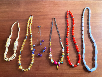 6 x Modeschmuck Halskette,Bijoux, Accessorize, Italien, Set, Konvolut
