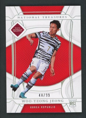 2022 WOO YEONG JEONG 48/99 PANINI NATIONAL TREASURES FIFA ROAD TO WORLD CUP RC