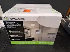 HomeWerks 7141-80-G3 Bathroom Fan LED Light Ceiling Mount Exhaust Ventilation