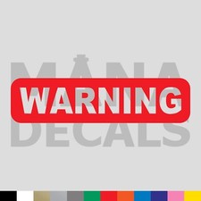 Warning Vinyl Die Cut Decal Sticker - Safety Danger Warning Vinyl Die Cut Decal Sticker - Safety Danger