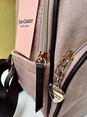 New Juicy Couture Heritage Signature Logo Backpack- Dusty Blush | eBay