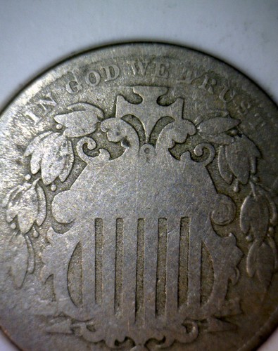 1867 ERROR Retained CUD Shield Nickel Coin NICE CUD + Die Cracks Errors NR - Picture 8 of 8