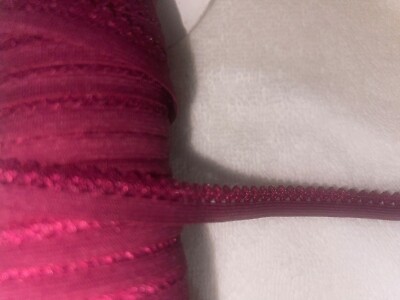 10 yards burgundy wine sewing Picot Lingerie Stretch Elastic 3/8'' 1/2''