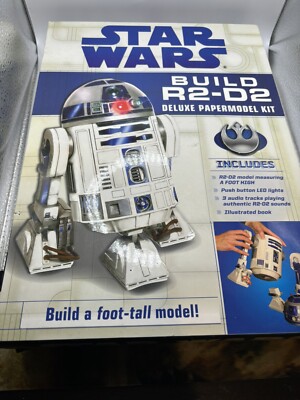 STAR WARS 2015 Build R2-D2 Deluxe PaperModel Model Kit LED Lights Sound ...