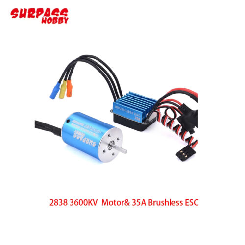 Surpass Hobby 2838 3200-6200KV Brushless Motor 35A ESC for 1/14 1/16 RC Car - Picture 9 of 40