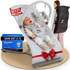 BärenTatze Babywippe Neugeborene ab Geburt bis Kleinkind [5-Punkt Gurt]