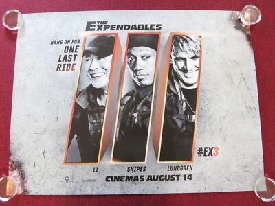 THE EXPENDABLES 3 UK QUAD ROLLED POSTER SYLVESTER STALLONE JASON STATHAM 2014