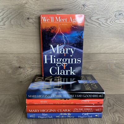 Mary Higgins Clark Lot of 5 Hardcover We ll meet again before I say goodbye deck