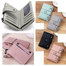 Women Girl Short Wallet Leather Clutch Coin Small Purse Card Holder Handbag Gift
