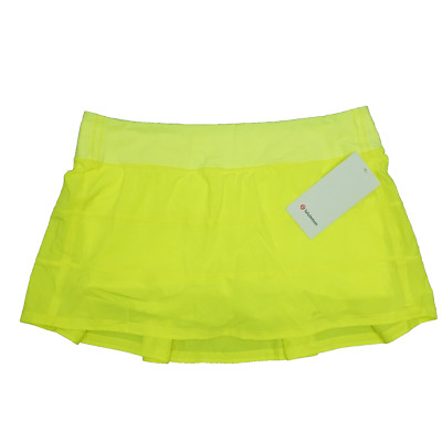 New Lululemon Size 14 Pace Rival MR Skirt Tennis Pickleball HIYE Yellow