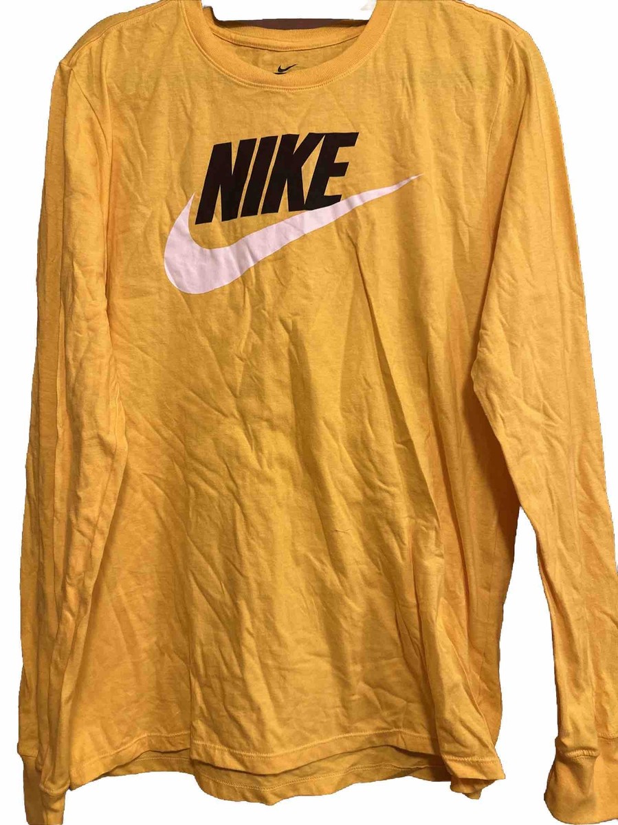 Nike Sportswear Futura Men's Medium Amarillo Yellow Long Sleeve