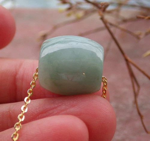 Certified Green Natural A JADE JADEITE PENDANT Circle Donut Bead - Picture 7 of 10
