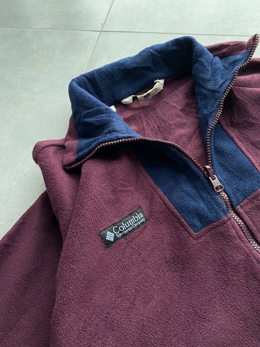 Vintage 90s Columbia Aztec Half Zip Fleece Jacket Sweater Pullover