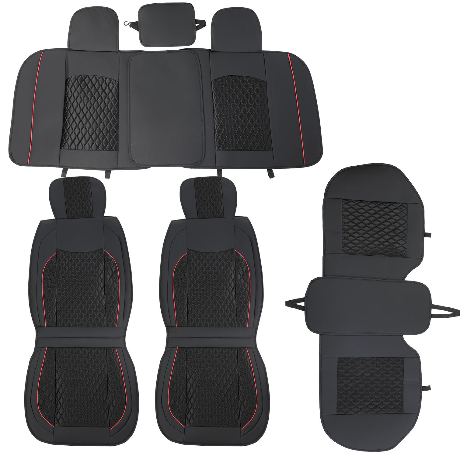 Leather Full Set Car Seat Cover Fits Dodge Ram 2009 20102021 1500 2500