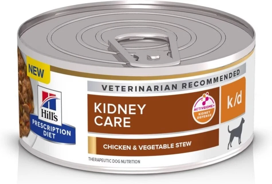 Canned dog food top for kidney disease