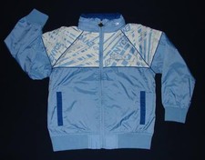 Chaqueta cortavientos con capucha forrada de malla frontal con cremallera azul Enyce Signature para niño nueva con etiquetas