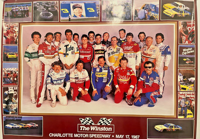 Vintage 1987 NASCAR ''The Winston'' Charlotte Motor Speedway All-Star Race Poster