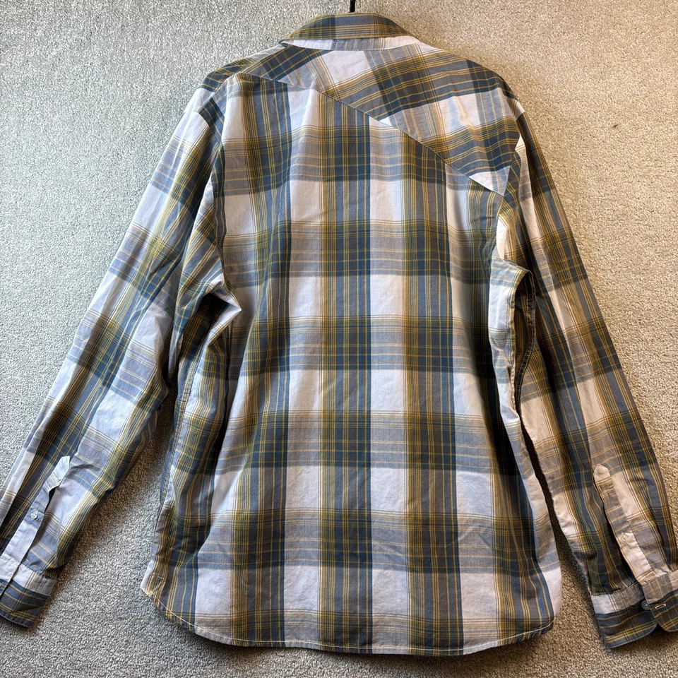 Volcom Shirt Men's Medium Brown Green Plaid Classic Fit Long Sleeve Casual Skate - Image 3 of 4