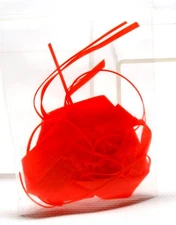 XXX Fine Silicone Rubber Legs Fly Tying 4/Pkg Hot Orange #444