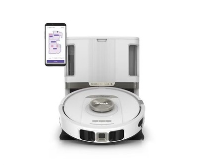 Shark PowerDetect  2-in-1 Robot Vacuum and Mop with NeverTouch  Pro Base (White)