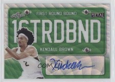 2021-22 Leaf Metal First Round Bound Green Wave 2/7 Kendall Brown Auto 0rm6