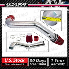 3.5" RED COLD AIR INTAKE KIT + DRY FILTER FOR 15-17 Ford Mustang 5.0L V8