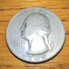 1945 S Washington Quarter Silver Circulated Business Strike Uncertified US Coin