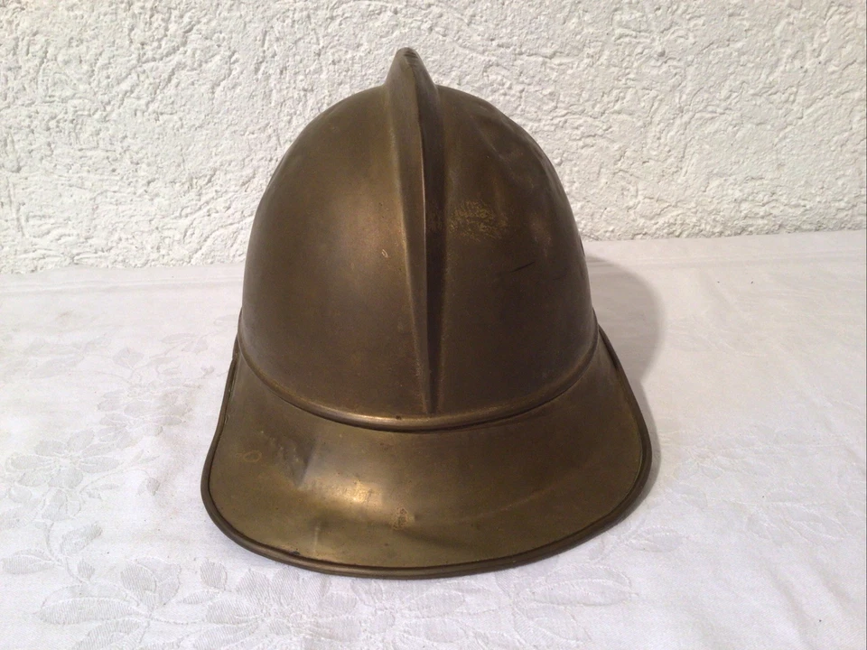 Messing Helm Glocke Feuerwehr ca. um 1910!  Hersteller J.G. Lieb Biberach Riss - Bild 3 von 4