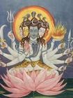 India 40's Print PANCHAMUKHA FIVE FACED SHIVA 7in x 9in (15109)
