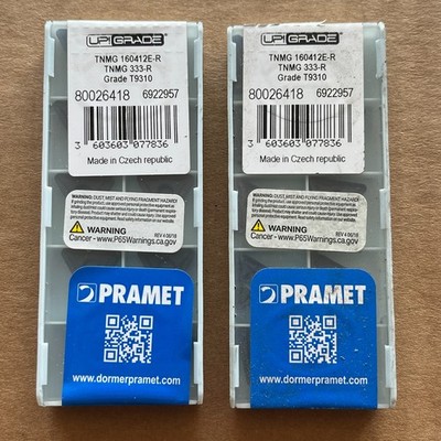 Pramet UP-Grade TNMG 160412E-R  T9310 80026418 Carbide Milling Inserts - 2 sets