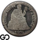 1876-CC Seated Liberty Dime, Carson City Issue
