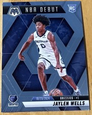 2024-25 Panini Mosaic RC Jaylen Wells NBA Debut #260 GRIZZLIES B1