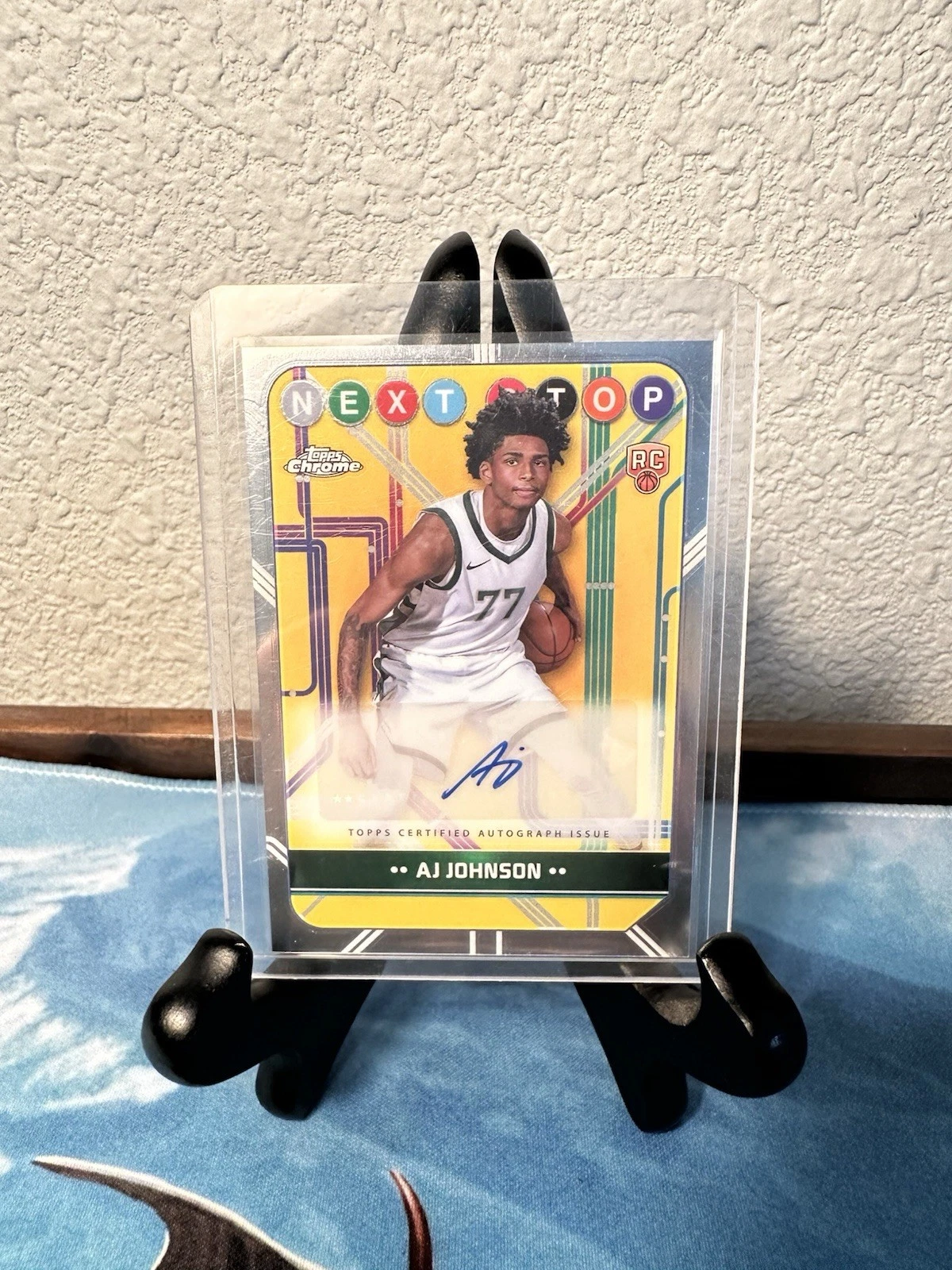 2024-25 Topps Chrome AJ Johnson Next Stop Signatures RC Auto #NSS-AJ Bucks