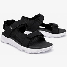 Hurley Men  s Sport Sandals Black/White Size 8 Hook  Loop Adjustable Padded
