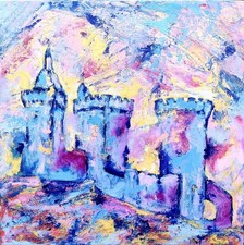 Château De Foix Bleu Mauve Ariège Pyrénées Occitanes Paysage Fuxéen Ariégeois