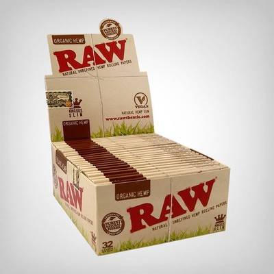 RAW Organic King Size Slim Longpapers 50er Box - Bio-Hanf Slow Burn ungebleicht