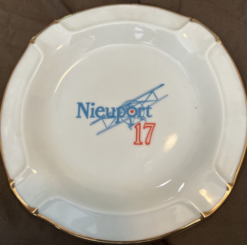Antique Nieuport 17 Biplane Ashtray