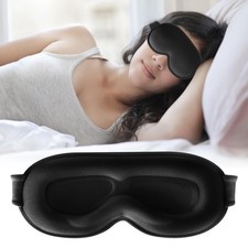 3D Sleep Mask, Light Blocking Eye Cover, Adjustable Strap, Black, 1pc