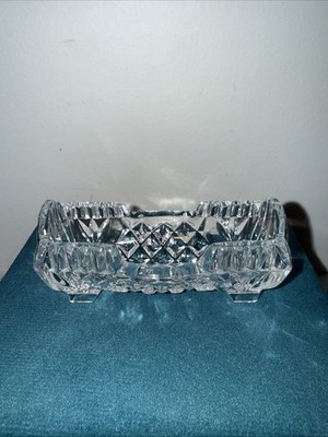 Vintage W. German Lead Crystal Biz Card/Toothpick Holder