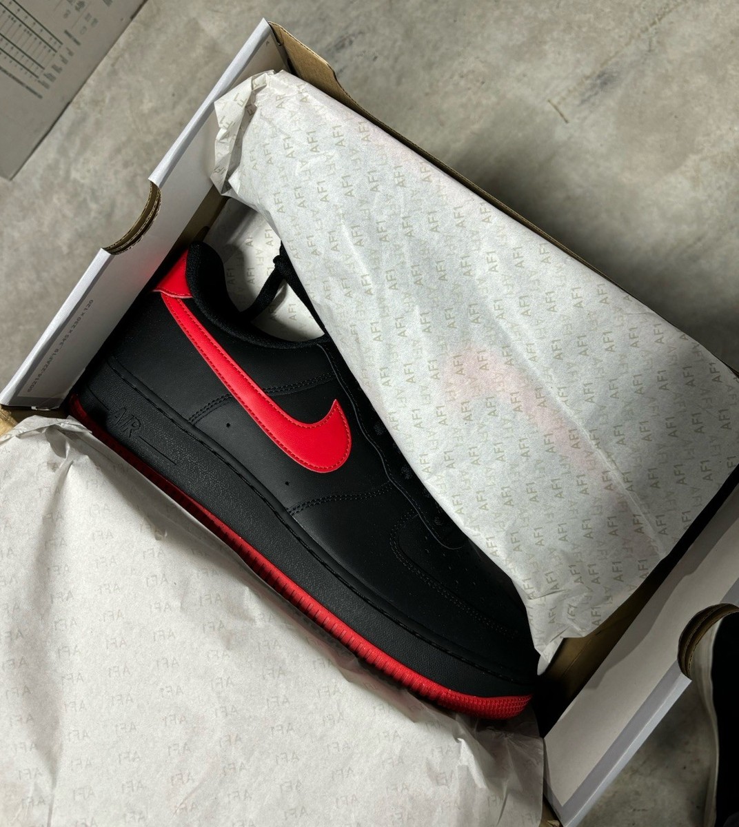 Size 11.5 - Nike Air Force 1 Low '07 LV8 Vamps Bred Black