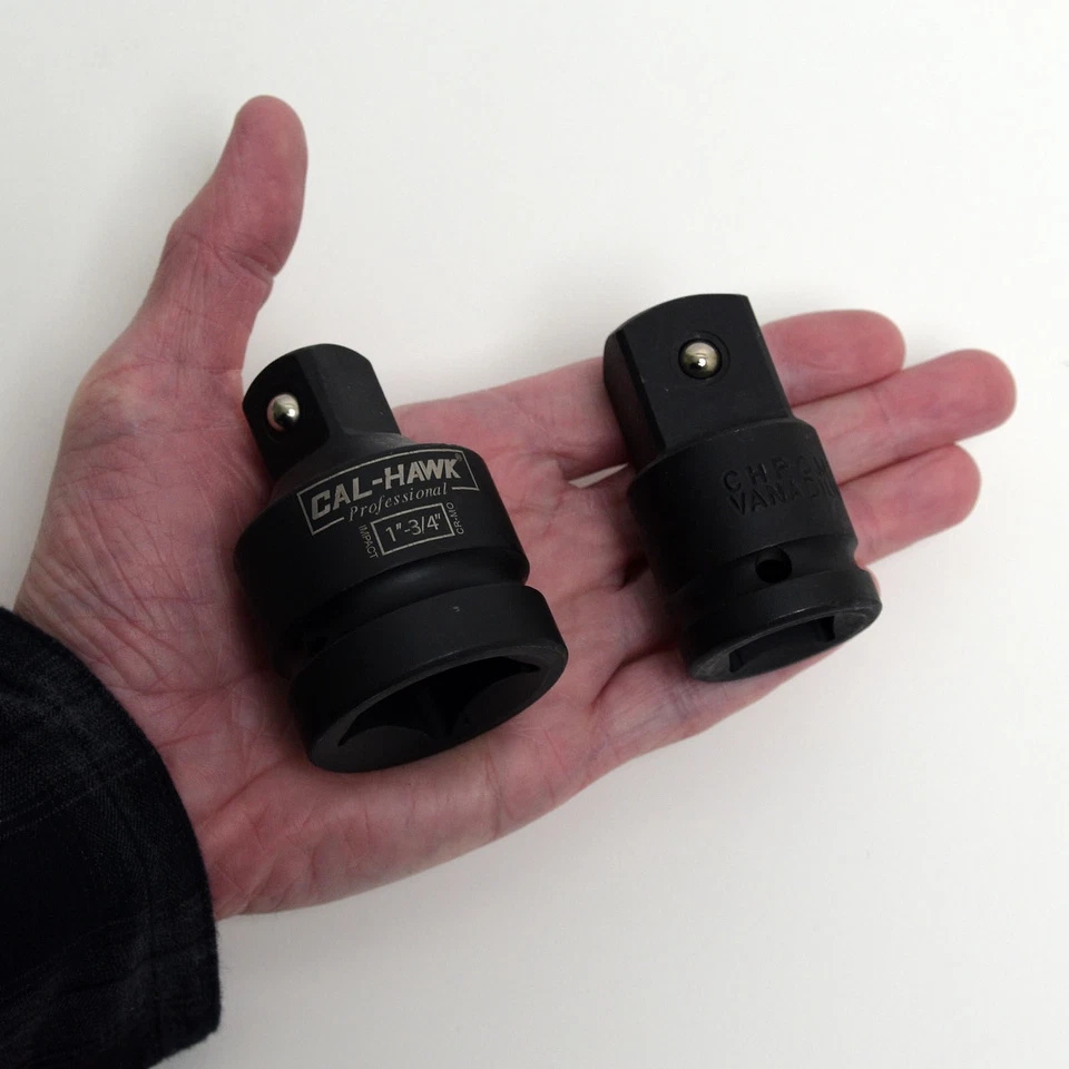 2pc Air Impact 1" x 3/4" Drive Socket Adapter Set Reducer Heavy Duty - Image 3 of 4