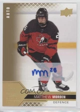 2022 Team Canada Juniors Men's U-18 Signatures Matthew Morden #38 Auto 0cv