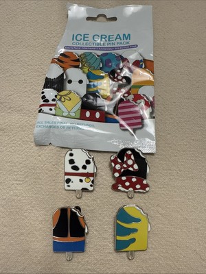 Disney Ice Cream Pin Mystery Pack Lot Of 4 Pins Authentic New Open Box