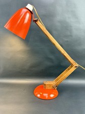 Vintage 1970s Habitat Mac Lamp desk / bedside lamp by Terence Conran Rare Orange