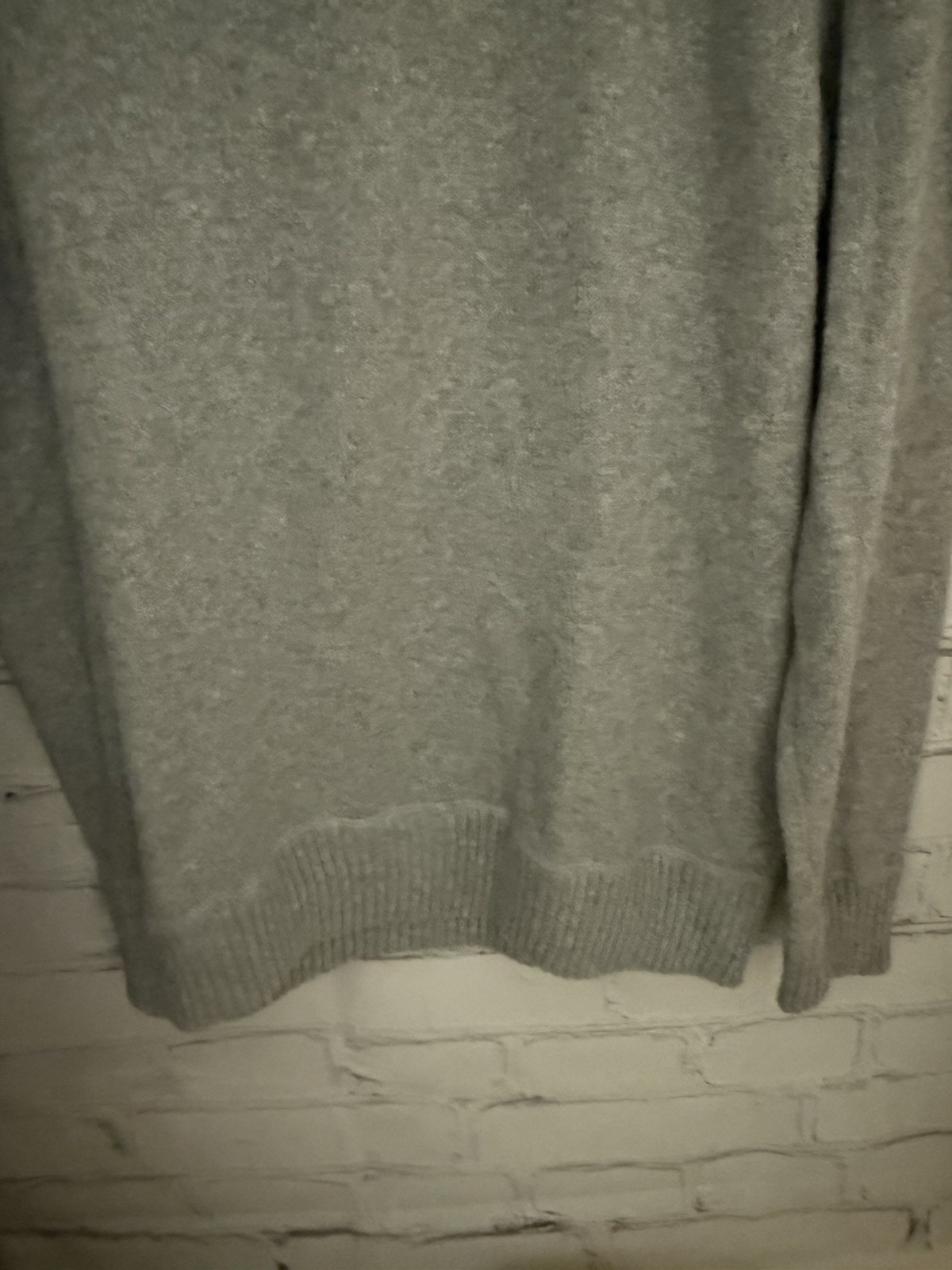 American Eagle Solid Gray Knit Sweater Cotton/Pol… - image 5